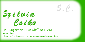 szilvia csiko business card